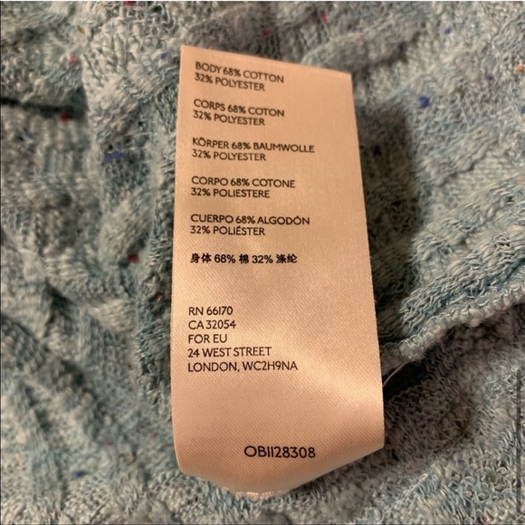 Free People Sweater Baja Babe Hooded Hacci Bell Sleeve Cerulean Blue - Picture 8 of 13